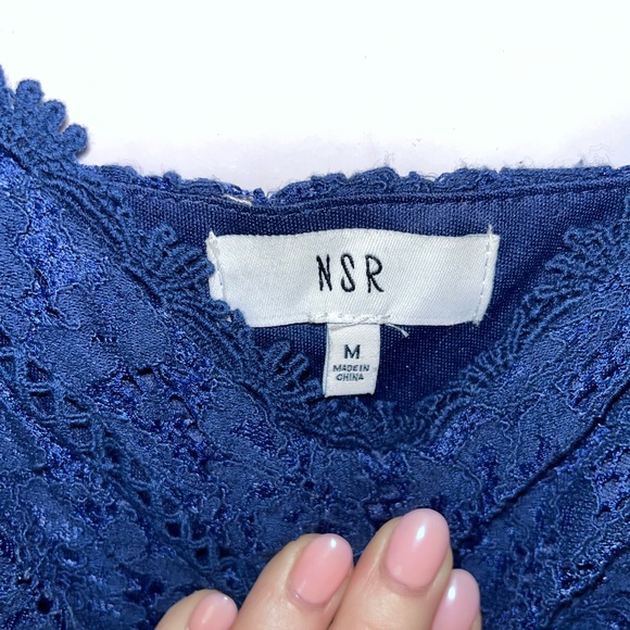 NSR Blue lace spaghetti strap dress - Picture 4 of 7